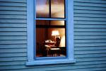 Window Frame, chair, man reading, Burklyn Hall, Burke, Vermont, 1978, 1970s, PDFV01P01_09