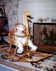 Raggedy Ann, Rocking Chair, Goose, Fireplace, rug, wicker