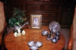 table, pewter, picture frame, bunny rabbit, easter egg, PDFV02P07_15