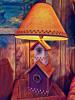 Birdhouse Lamp, Shade, abstract, surreal