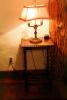 Lamp, Plug, table, wall, chord, lampshade