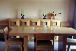Dining Room Table, chairs, modern, candles, 1950s