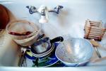 Dirty Dishes, Kitchen sink, knives, faucet, sieve, PDKV01P06_02