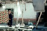 girl hanging laundry, Hazar Hani, Iran, PDLV01P08_08
