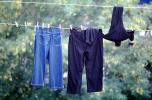 Jeans, Hanging clothes, drying, clothesline, Clothesline, Washingline, PDLV01P09_08