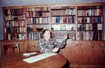 Library Shelf, Shelves, Man, Reading, 1950s, PDOV01P07_01