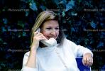 Woman, Talking, Phone, Backyard, PDPV01P02_12