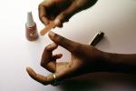 make-up, painting finger nails, female, girl, ring, Manicure, brush, bottle, hand, fingers, Hands, Painting Fingernails, nail polish, woman, nailpolish, woman primping, PDRV01P08_04