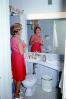 Woman, Mirror, Toilet, Waste Basket, Mirror, PDRV01P13_10