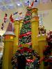 Castle, Christmas Tree, Towers, Shopping Center, Fairytale, Flags, Decorations
