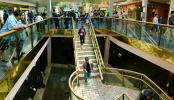 Stairs, Mall, Steps, Crowds, Brick, Railing, Shopping Mall, stores, interior, inside, indoors, shoppers, PDSD01_073