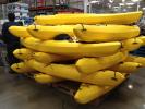 stacked banana kayaks