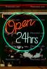 open 24 hours, neon sign, PDSV03P14_15