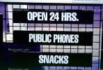 Public Phones, Snacks, open 24 hours, sign, PDSV03P14_17