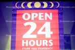 store and pharmacy, open 24 hours, sign, PDSV03P14_19