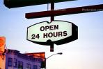 open 24 hours, sign, PDSV03P15_01