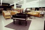 grand piano, music store, keys, keyboard, sheet music
