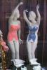 Store, window shopping, girdles, OBG, bras, panty, mod fashion, April 1963, 1960s