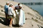 Selling Cloth, shawl, Nile River, Esna Egypt, PDVV02P06_11