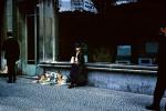 Boy Seller, Cobblestone Sidewalk, Lisbon Portugal, PDVV02P07_02