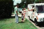 Ice Cream Van, kids, father, November 1975