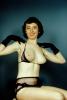 Smiling Lady, gloves, bra, Briefs, 1950s