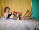 Sheer Stockings, Lace Panties, Gloves, Strapless Bra, 1950s