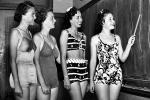 Swimsuit Ladies, 1940s, classroom