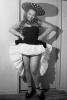 Woman, Polka-Dot Hat, dress, legs, High heels, 1950s, PEFV02P12_01