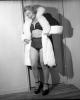 Pin-up lady, Woman, Fur Coat, Briefs, Panties, High heels, 1940s