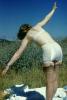 Girdle, Woman, Sheer Stockings, Nylon, Panty Girdle, Striptease, Retro, Shapewear, undressing, 1950s, Adriana, PEFV02P15_19B