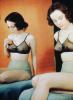Sheer Bra, Sheer Panty, Bellybutton, Striptease, Retro, Vintage, Full Cut Panty, undressing, 1950s, PEFV03P01_01