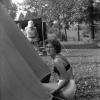 Lady at a Campsite, 1950s, PEFV03P05_12