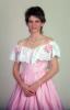 Pink Full length dress, lacy, slip, PFAV03P04_13