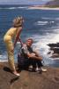 Woman and Man, Hawaii, shoreline, coast, coastal, Mod Fashion