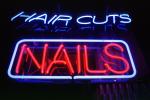 Hair Cuts, Nails, Neon Sign