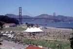 Opening Day Crissy Field, Pavilion Tent, People, Crowds, 3rd May 2001, PFFV04P09_16