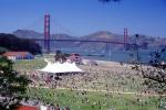 Opening Day Crissy Field, Pavilion Tent, People, Crowds, 3rd May 2001, PFFV04P09_18