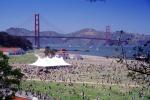 Opening Day Crissy Field, Pavilion Tent, People, Crowds, 3rd May 2001, PFFV04P09_19