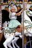 Girl, Smiling, blonde, Horse Carousel, Merry-Go-Round, 1950s