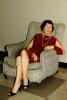 woman, pretty, chair, female, legs, leggy, high heels, necklace, dress, retro, garters, 1950s, PFLV10P11_13