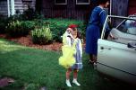 Girl with her Tutu, car, cute, funny, 1950s