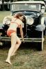 1960s, Bikini Girl pushing car