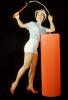 Leggy Woman, Candle, High Heels, Wand, shorts, 1950s, PFMV02P05_10