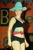 Mod Swimsuit, Hat, Belt,  Bra, Swimwear, 1960s, Pageant, PFMV02P05_14B