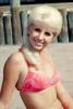 Lady, Bikini, Bouffant Hairdo, Swimsuit, Smiles, Sun Worshipper, Blonde, 1960s
