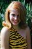 Lady, Tiger Pattern, Swimsuit, Sun Worshipper, Redhead, 1960s, PFMV02P12_16