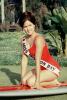 Miss Mission Bay, Surfboard, Woman, Swimsuit, Sunny, Suntan, Sun Worshipper, Beehive Hairdo, 1960', Pageant, 1960s