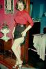 Woman, Boudoir, Lifts Skirt, 1958, 1950s, PFMV02P14_16
