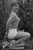 Cute Lady in a Bullet Bra, shorts, high heels, 1950s, PFMV03P03_17B